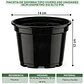 Maceta de Siembra Tipo Vivero x50 Unidades 14cm Diámetro x12 Alto P14 - Miniatura 2