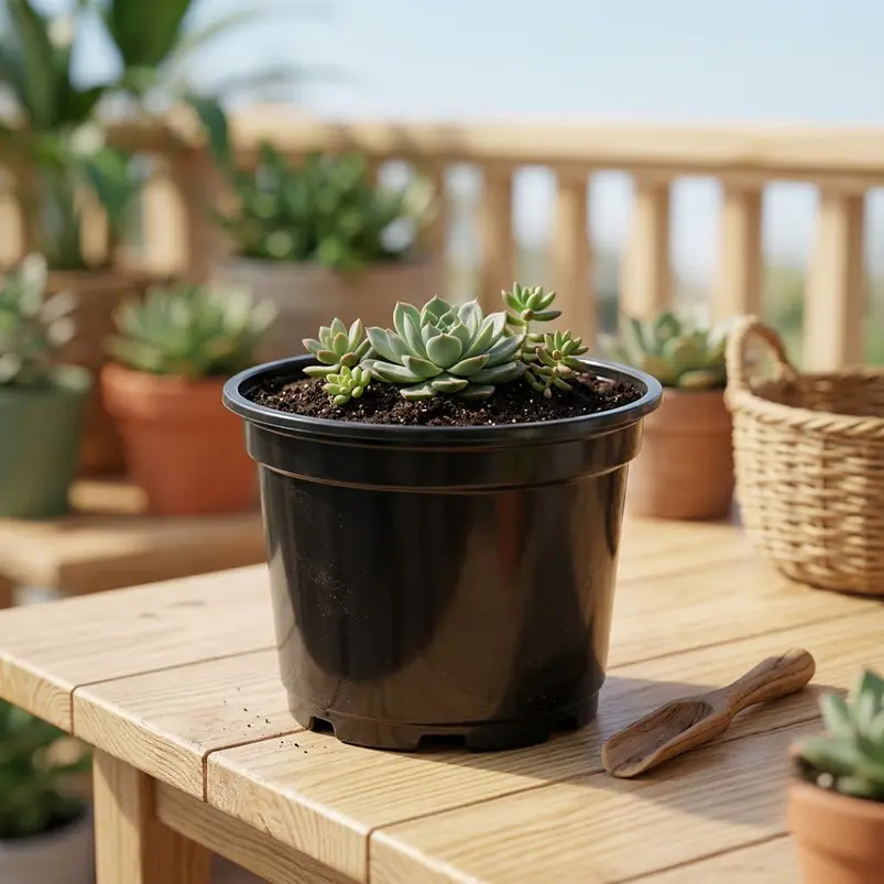 Maceta de siembra tipo vivero x25 unidades 14cm diámetro x12cm alto P14 3