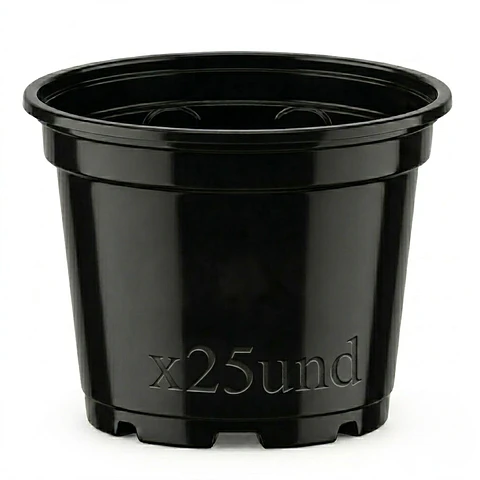 Maceta de siembra tipo vivero x25 unidades 14cm diámetro x12cm alto P14
