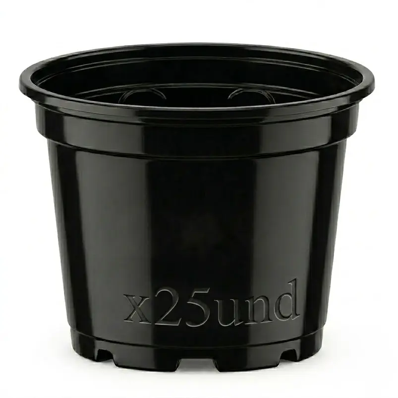 Maceta de siembra tipo vivero x25 unidades 14cm diámetro x12cm alto P14 1