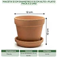 Maceta 12cm Diametro x10cm Alto Más Plato Pack x2 Unidades - Miniatura 2