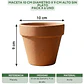 Maceta Arcilla 10cm Diametro x9cm Alto Pack x6 Unidades - Miniatura 2