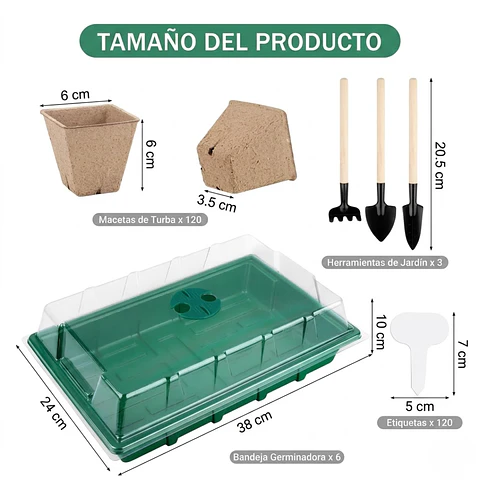 Kit Semillero de Bandejas de Germinación y Cultivo 
