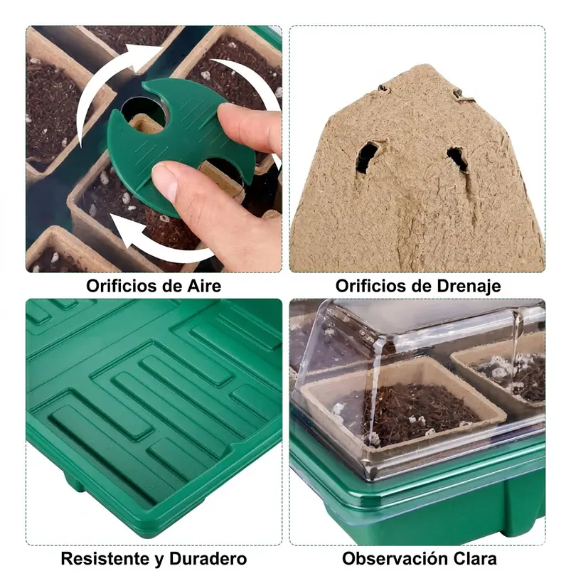 Kit Semillero de Bandejas de Germinación y Cultivo  5