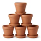 Maceta Arcilla 8cm Diametro 7cm Alto Más Plato Pack x6 Unidades - Miniatura 1