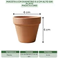 Maceta Arcilla 6cm Diametro x6cm Alto Pack x6 Unidades - Miniatura 2