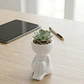 Maceta Cerámica 6cm Diametro Diseño Humano Cactus Suculenta - Miniatura 7
