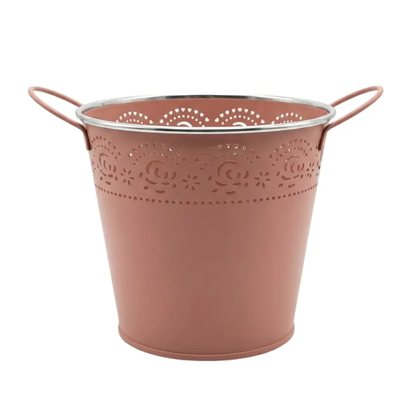 Maceta Metálica Decorativa Para Jardín Y Hogar 1