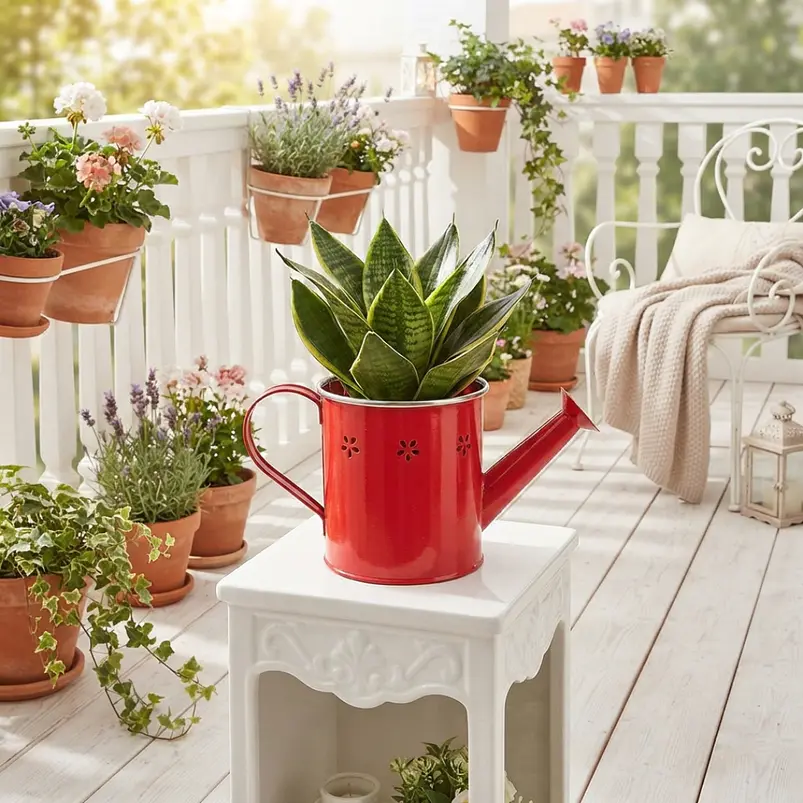 Maceta Metálica Decorativa Para Jardín Y Hogar 9