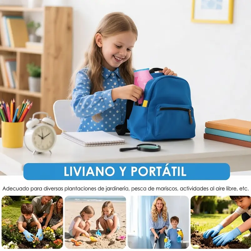 Guantes de Proteccion y Jardíneria Para Niños Agarre en Goma 5