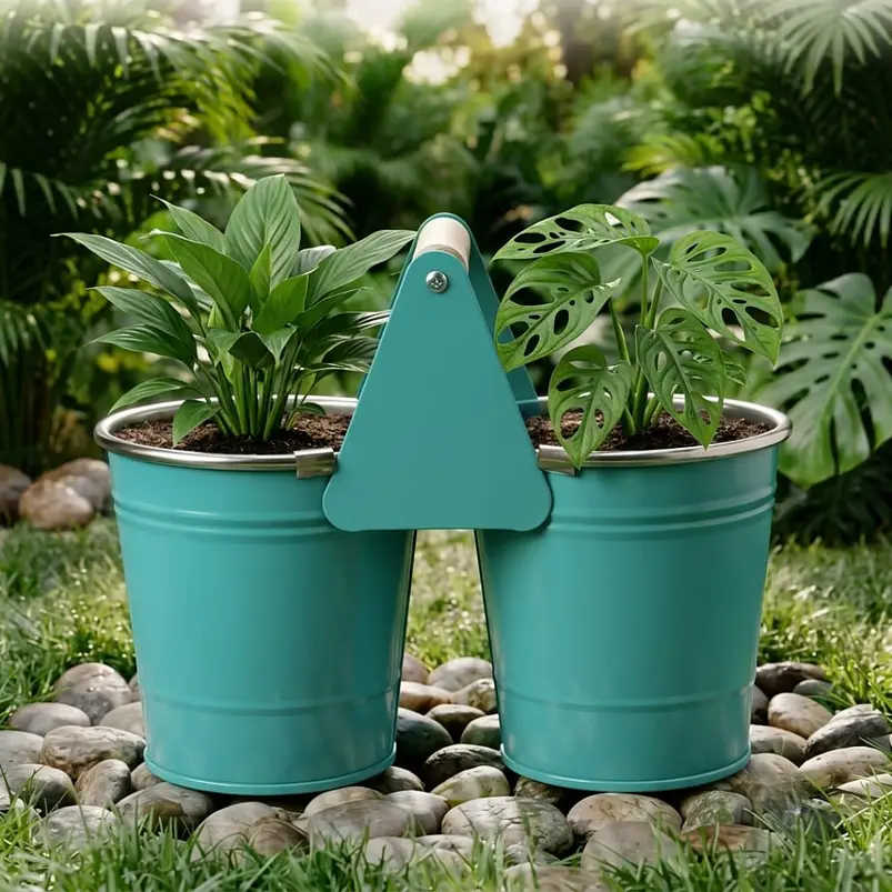 Maceta Metálica Decorativa Para Jardín Y Hogar 17