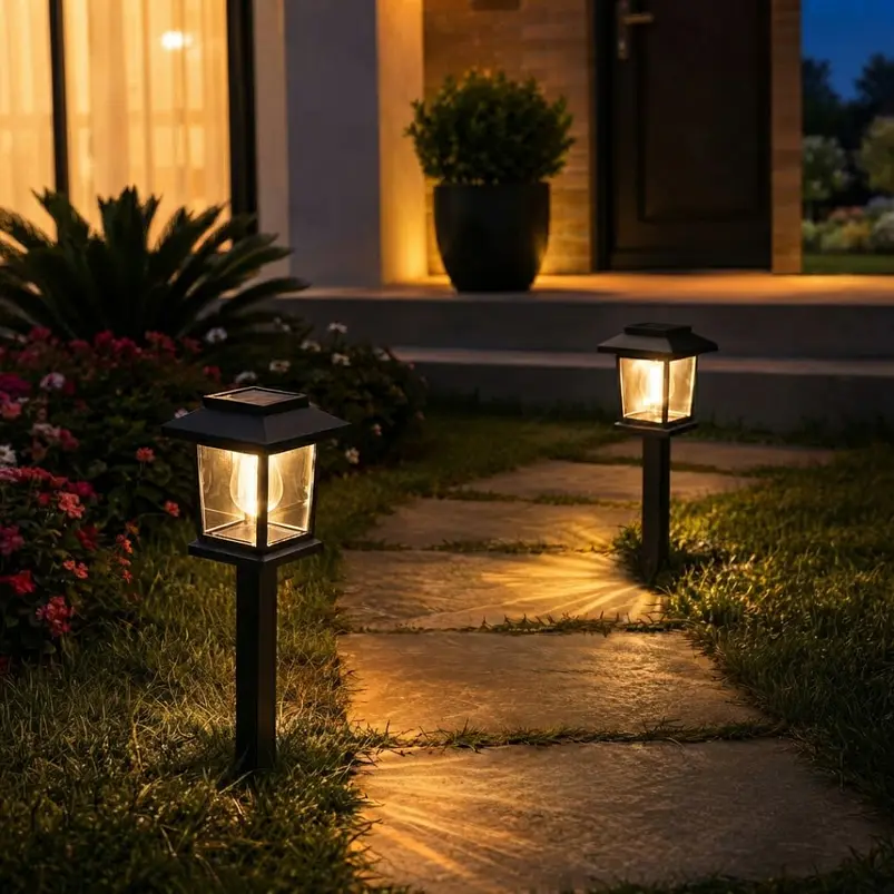 Estacas y Lámparas Solares LED Decorativas de Jardín 35