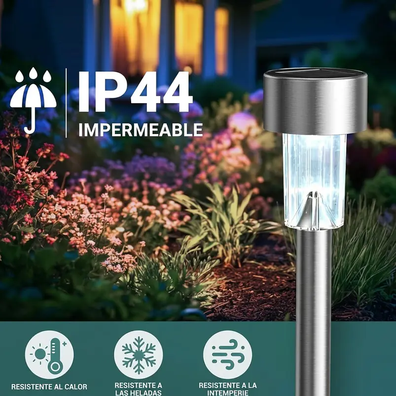 Estacas y Lámparas Solares LED Decorativas de Jardín 6