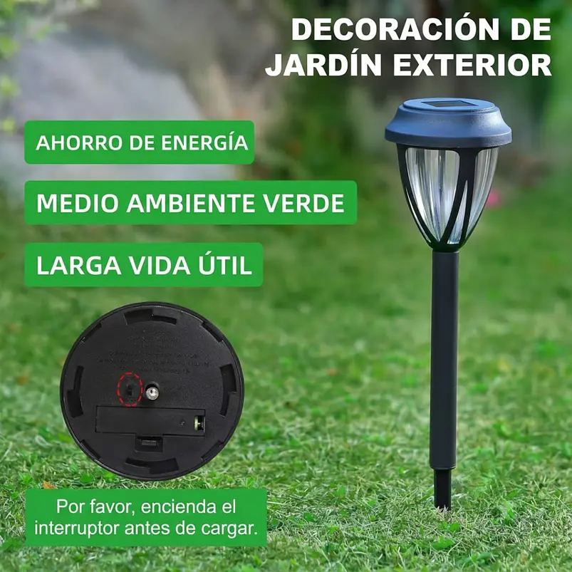 Estacas y Lámparas Solares LED Decorativas de Jardín 23