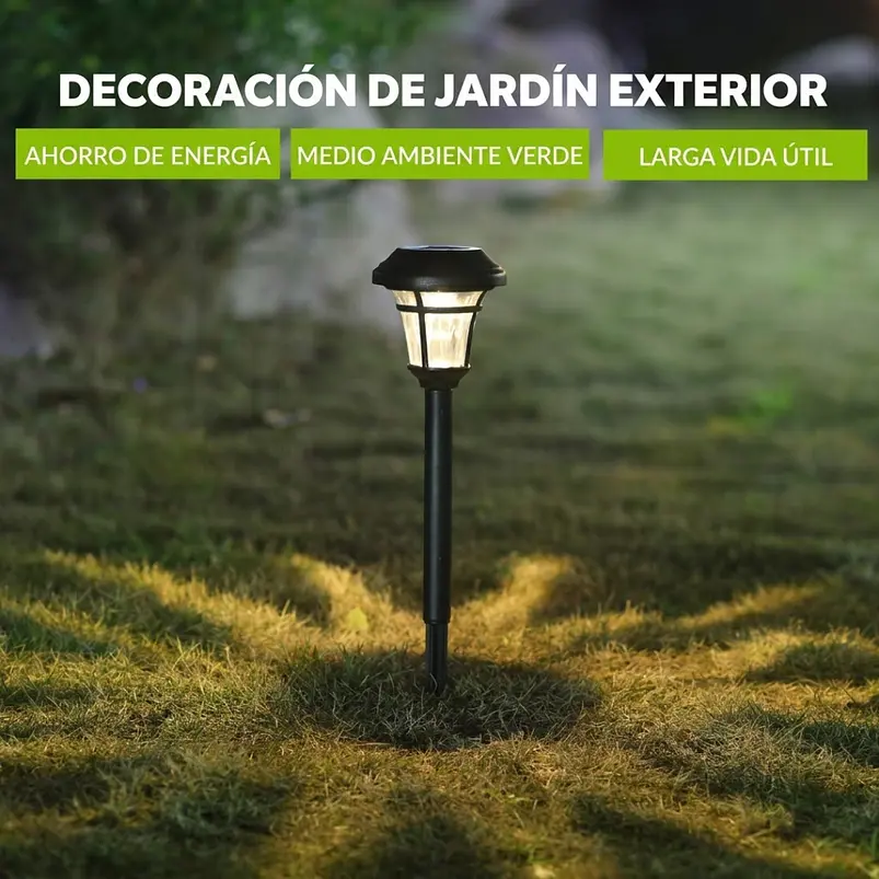 Estacas y Lámparas Solares LED Decorativas de Jardín 29