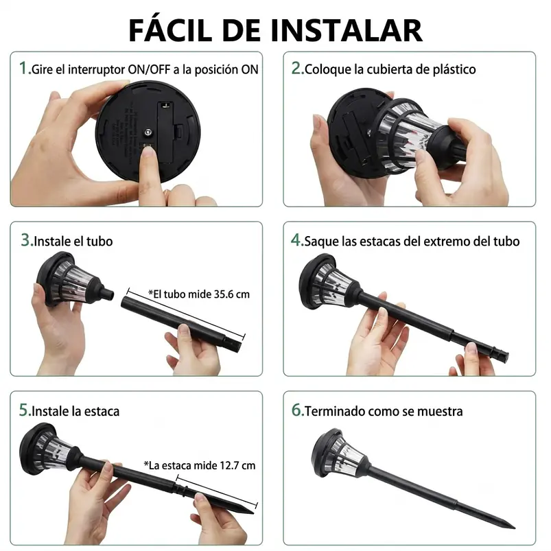 Estacas y Lámparas Solares LED Decorativas de Jardín 31
