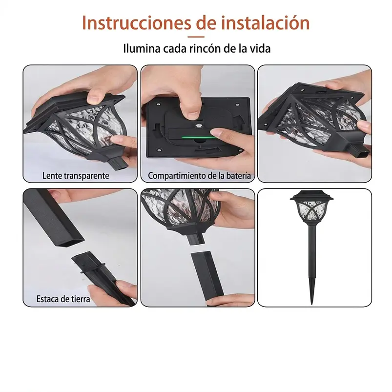 Estacas y Lámparas Solares LED Decorativas de Jardín 45