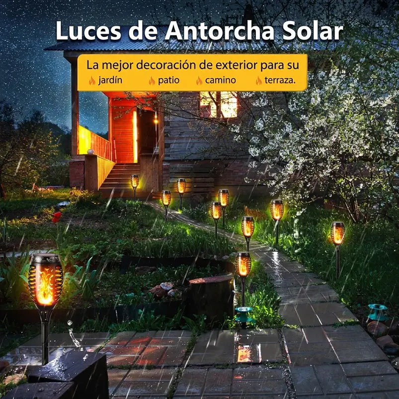 Estacas y Lámparas Solares LED Decorativas de Jardín 53