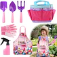 Kit Jardinería Niña Herramientas, Bolso y Delantal Flores - Miniatura 1