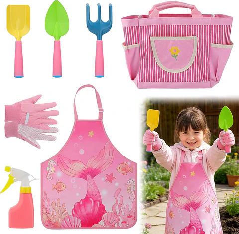 Kit Esencial de Herramientas de Jardinería Para Niñas, Huerto y Cultivo