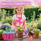 Kit Jardinería Niña Herramientas, Bolso y Delantal Unicornio - Miniatura 4