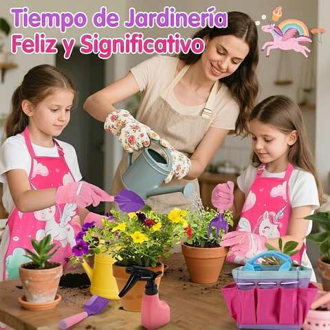 Kit Esencial de Herramientas de Jardinería y Cultivo Para Niñas 
