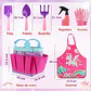 Kit Jardinería Niña Herramientas, Bolso y Delantal Unicornio - Miniatura 6