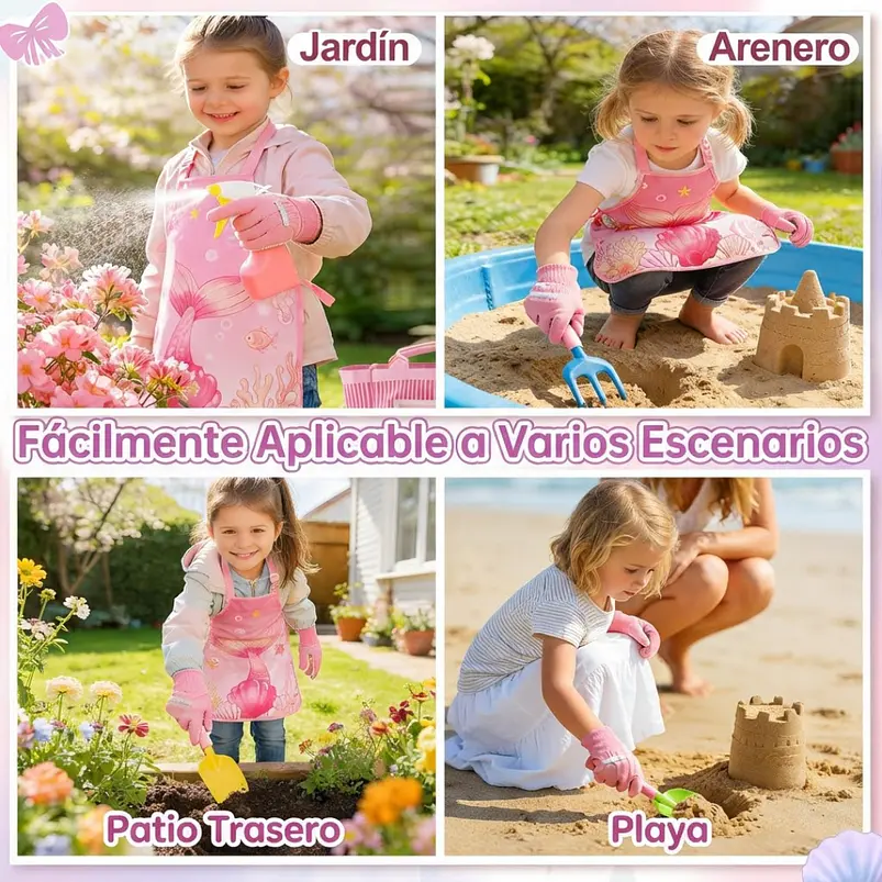 Kit Esencial de Herramientas de Jardinería Para Niñas, Huerto y Cultivo 3