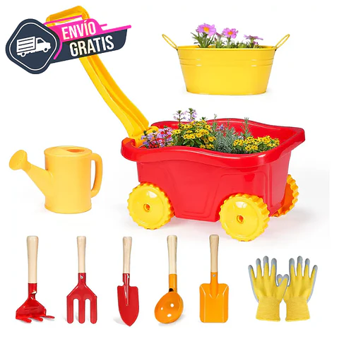 Juego Herramientas de Jardin Huertos y Siembra Para Niños 