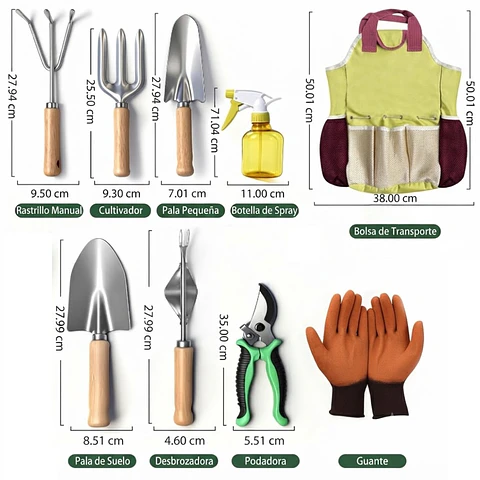 Kit Herramientas De Jardineria Cuidado Esencial para Plantas