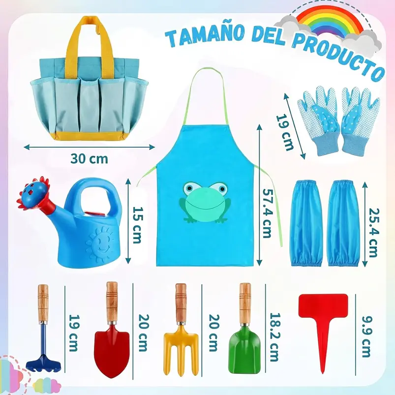 Kit Herramietas de Jardinería, Huerto y Cultivo Para Niños y Niñas  2