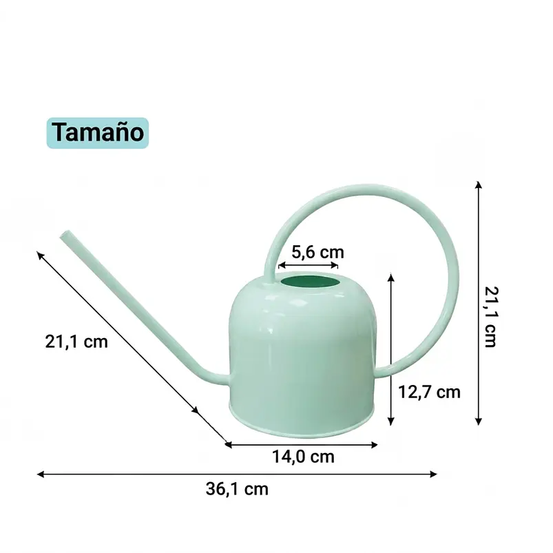 Regadera De Plantas Premium X1.5 Litros Salida Larga Acero G 2