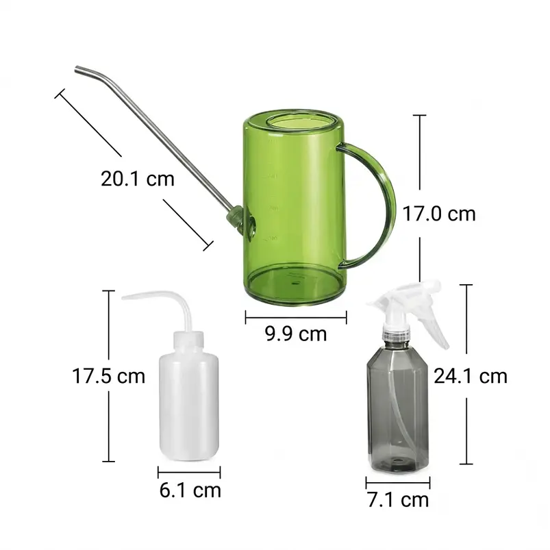 Kit Regadera Plástica Plantas Salida en Acero x 1 Litro 2