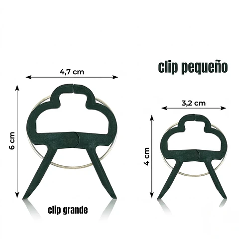 Clips Gancho Apoyo De Plantas De Jardín, Hortalizas x20 Unidades