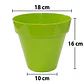 Maceta Plástica Milán Brillante 18cm Diámetro x16cm Alto - Miniatura 2