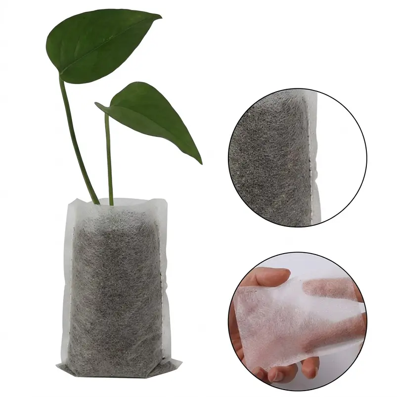 Bolsa Siembra Tela Especial Biodegradable x100pz Semillero 3