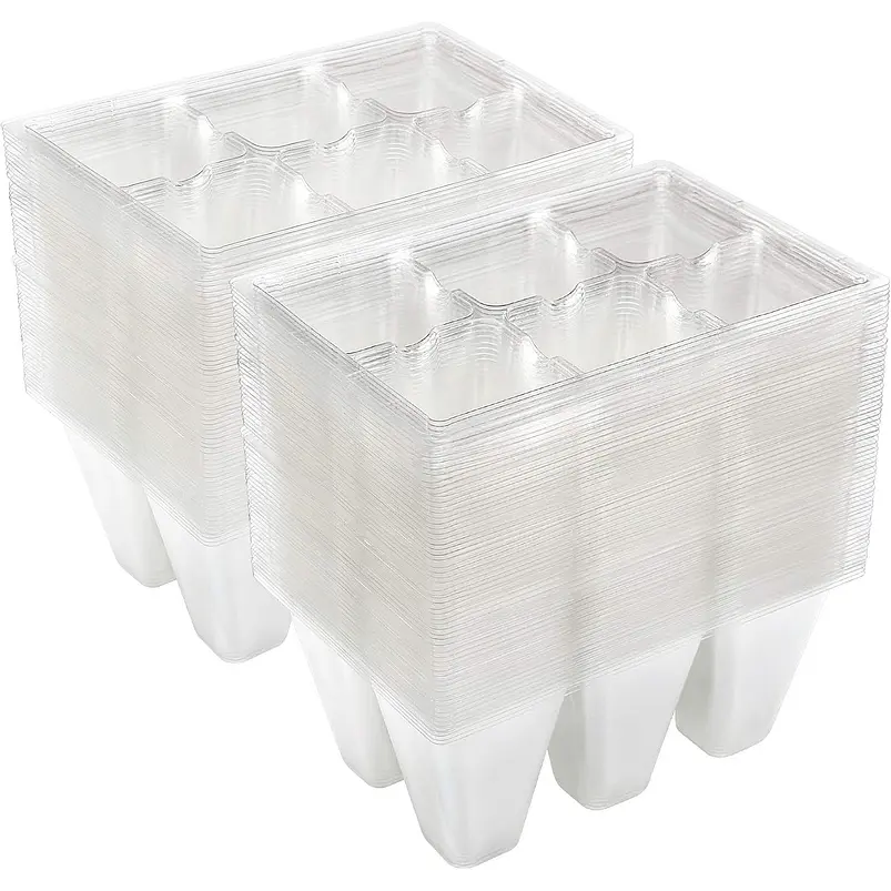 Bandejas De Germinación 6 Celdas Transparentes x120 Unidades 1