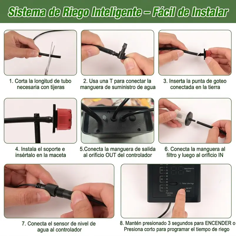 Sistema De Riego Por Goteo Automático Para 15 Macetas 8