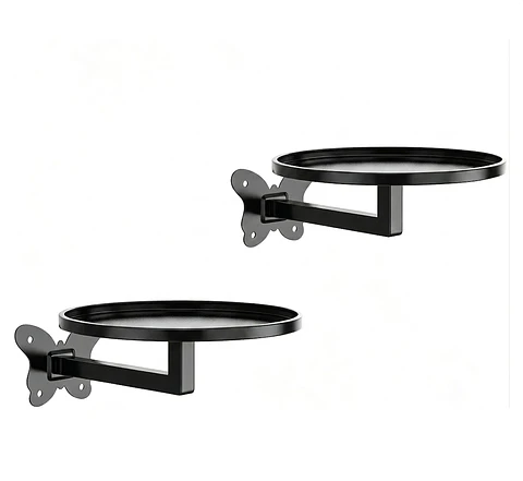 Soporte Para Plantas en Mecetas de Pared Metalico x2 Unidades