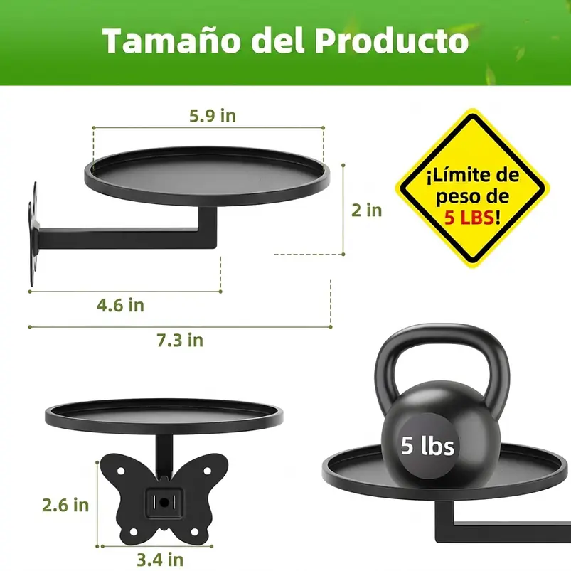 Soporte De Pared Mariposa Para Macetas x2 Unidades 4