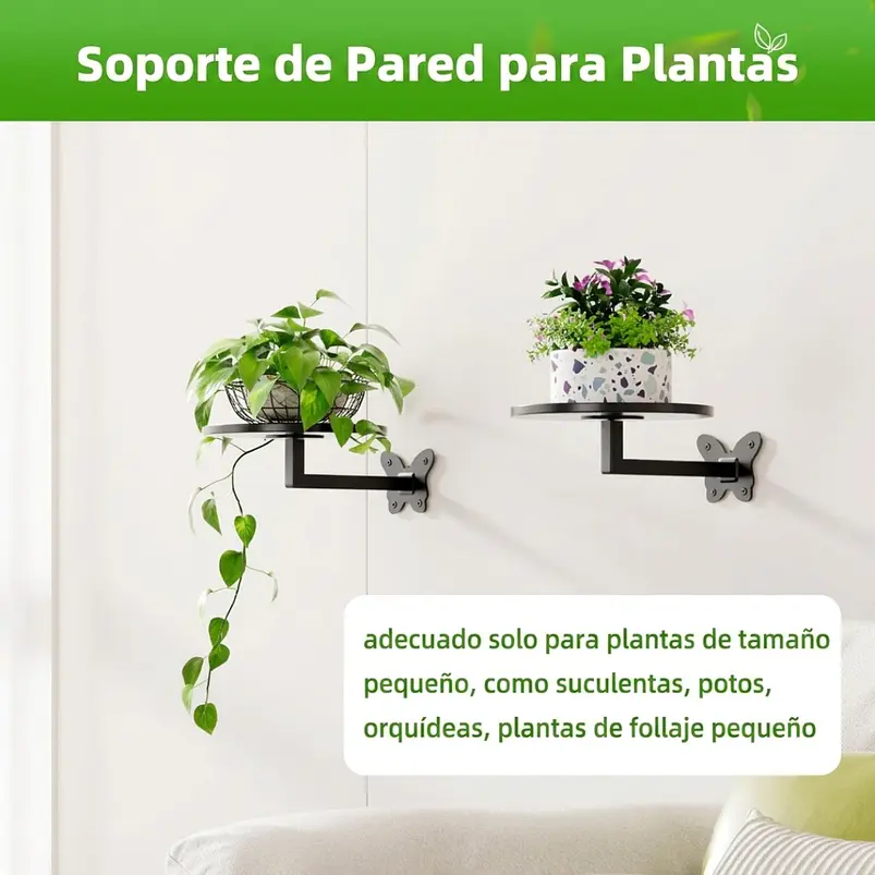 Soporte De Pared Mariposa Para Macetas x2 Unidades 6