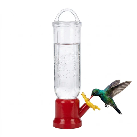 Bebedero De Colibríes Cilíndrico Colgar 2.3oz Plástico