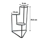 Soporte Matera Maceta x3 Puestos(9cm) Redondo 29,5 centímetros Alto - Miniatura 2
