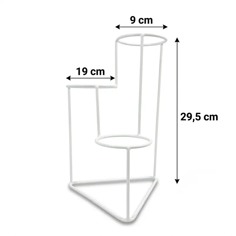 Soporte Matera Maceta x3 Puestos(9cm) Redondo 29,5 centímetros Alto 5