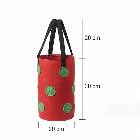Maceta Siembra Tela Especial Colgar x3 Galón 20cm Diámetro x30 Alto