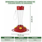 Bebedero Colibríes En Vidrio De Colgar 300ml x2 Unidades - Miniatura 2