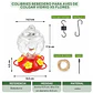 Colibries Bebedero Para Aves de Colgar Vidrio x5 Flores - Miniatura 2