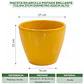 Maceta En Arcilla Pintada Brillante Tulipa 27cm Diámetro x22cm Alto - Miniatura 4