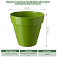 Maceta Plástica Milán Brillante 14cm Diámetro x12,5cm Alto - Miniatura 2