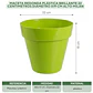 Maceta Plástica Milan  Brillante 22cm Diámetro x19cm Alto  - Miniatura 10